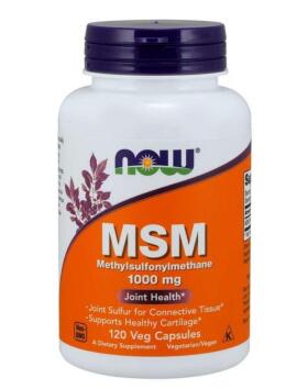 NOW Foods MSM 1000 mg, 120 kaps.