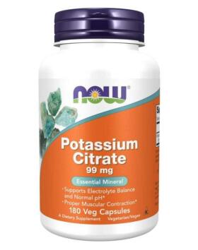 NOW Foods Potassium Citrate, 180 kaps.