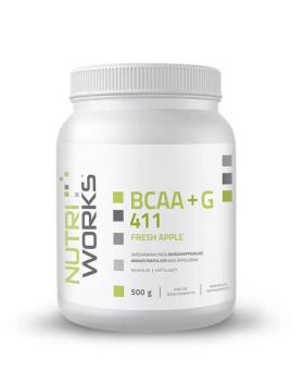 Nutri Works BCAA+G 411, 500&nbsp;g, Fresh Apple