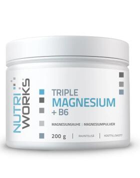 Nutri Works Triple Magnesium + B6 jauhe, 200&nbsp;g