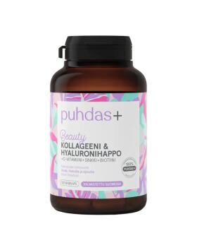 Puhdas+ Beauty Kollageeni & Hyaluronihappo + C-vitamiini, 120 + 30 kaps